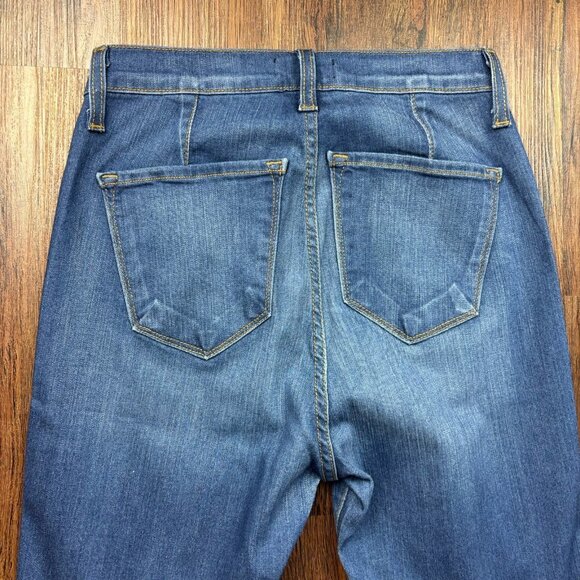 Judy Blue Super Flare Jeans Medium Wash Raw Hem Women’s Size 9/29 Made USA - Picture 4 of 11